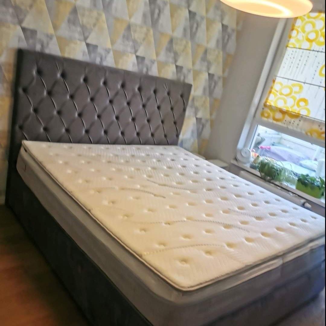 Wirth Bed — sivo dijamantsko prošivanje